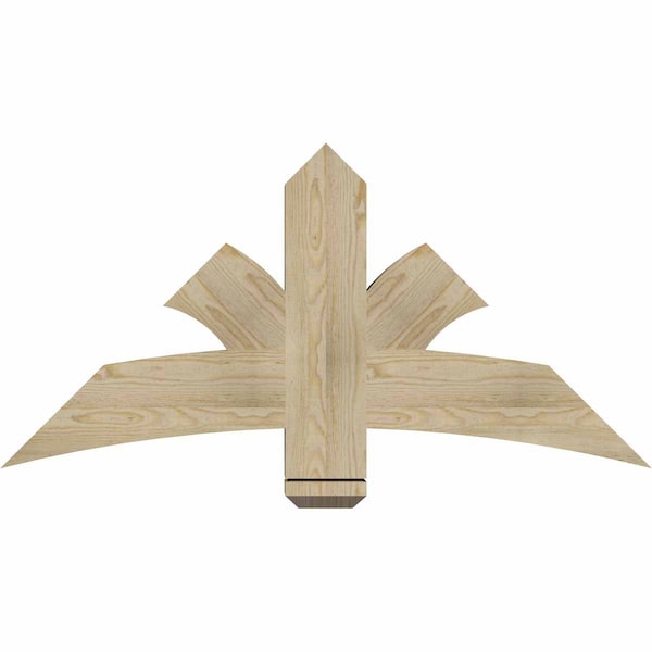 Ekena Millwork Davenport Rough Sawn Timber Gable Bracket, Douglas Fir, 48"W x 24"H x 4"D x 6"F, 12/12 Pitch GBW048X24X0406DAV00RDF - main